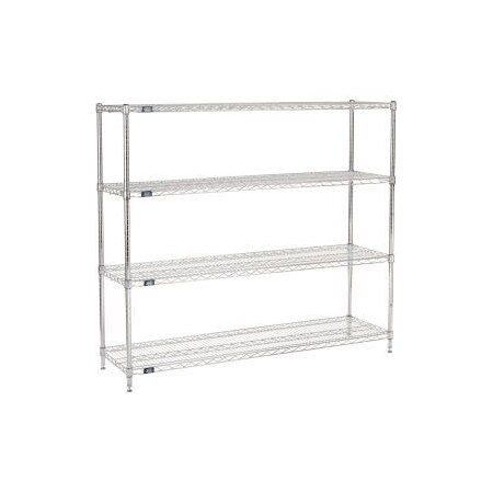 Global Equipment Nexel    Chrome Wire Shelving Starter - 72"W x 18"D x 54"H 18725C